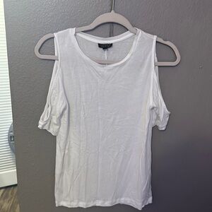 Top shop White Burnout T-Shirt sz 4